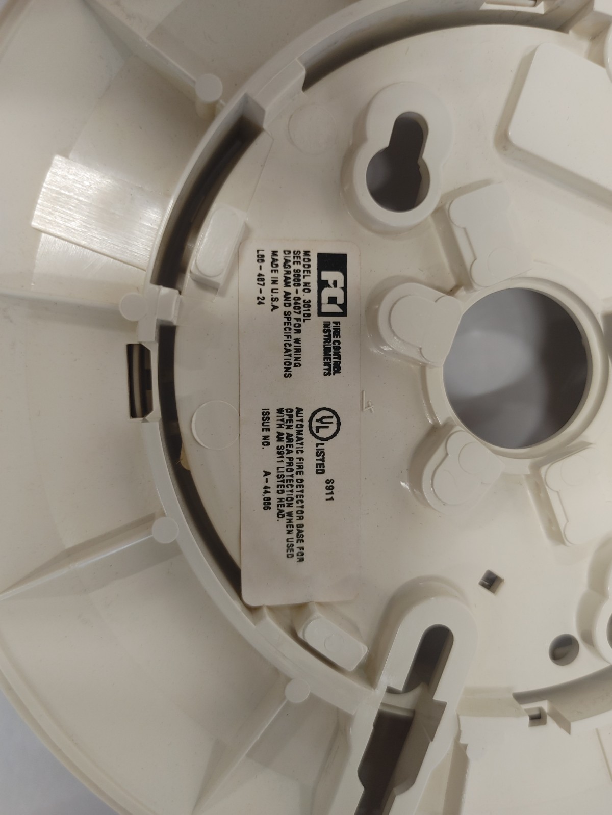 FCI 301BL Plug in Detector Base