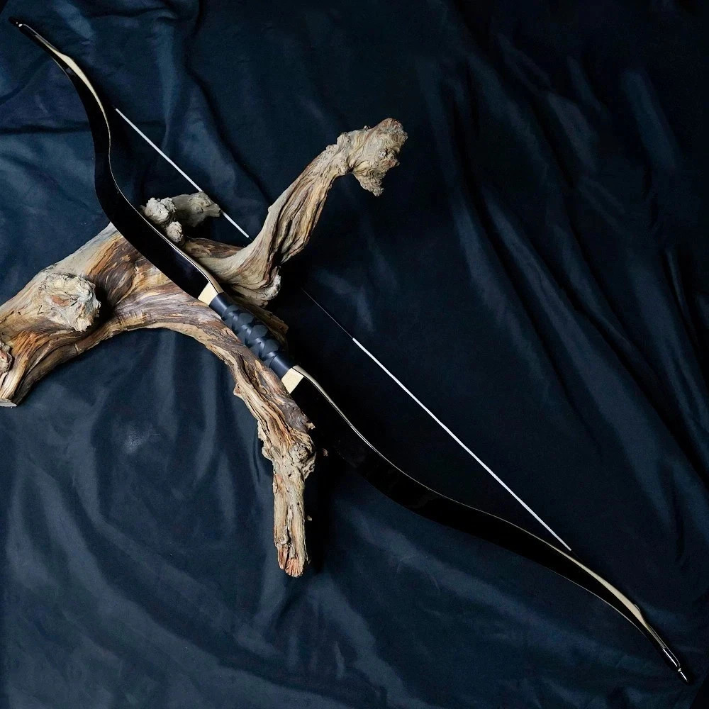 AF Archery Black Tatar Bow 54" Traditional Recurve Bow Hunting Bow 20-40lbs