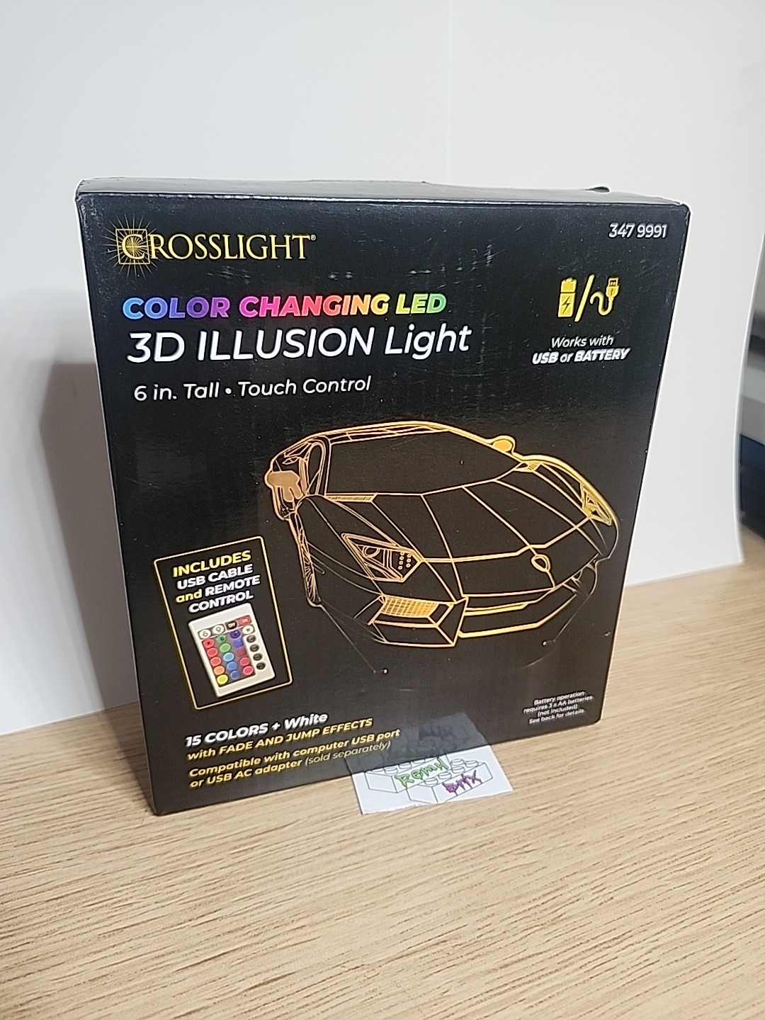 Crosslight 3D illusion color changing led light