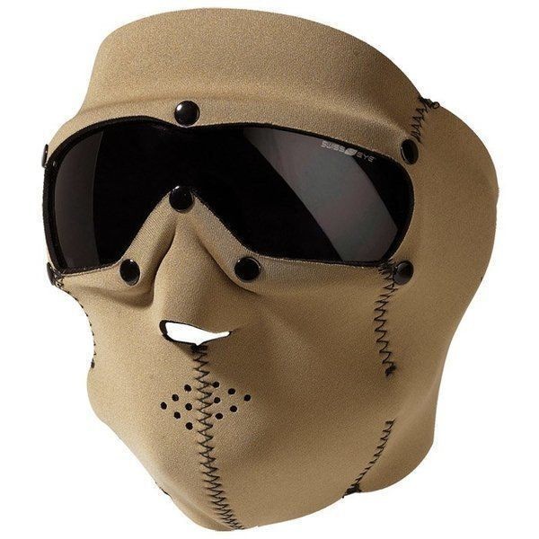 Swiss Eye Motorcycle Neoprene Full Face Mask Goggles Biker Coyote Smoke - 40903