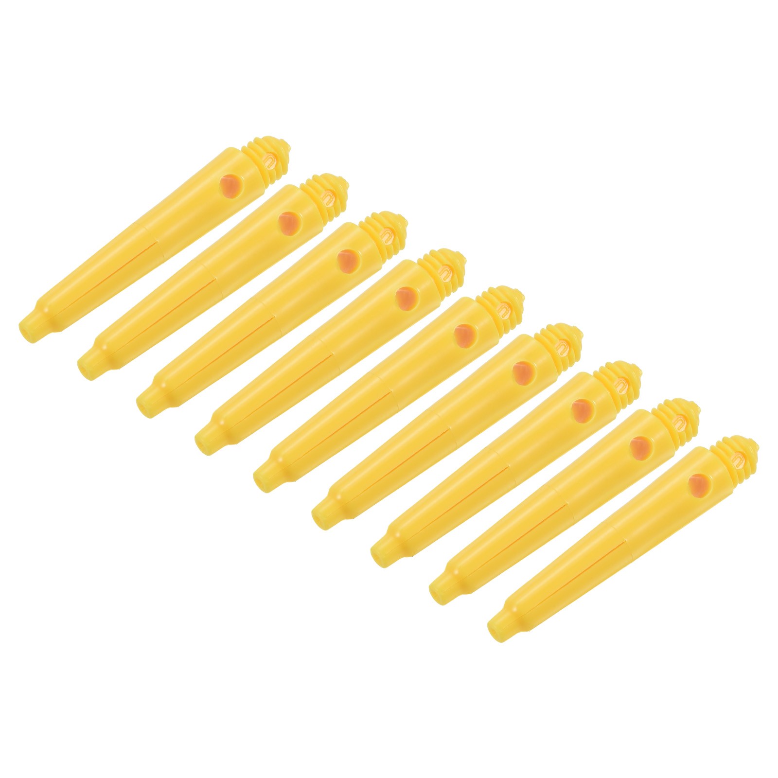 27mm Dart Shafts, Medium 2BA Thread Plastic Dart Stems - 15 Pack (Yellow)