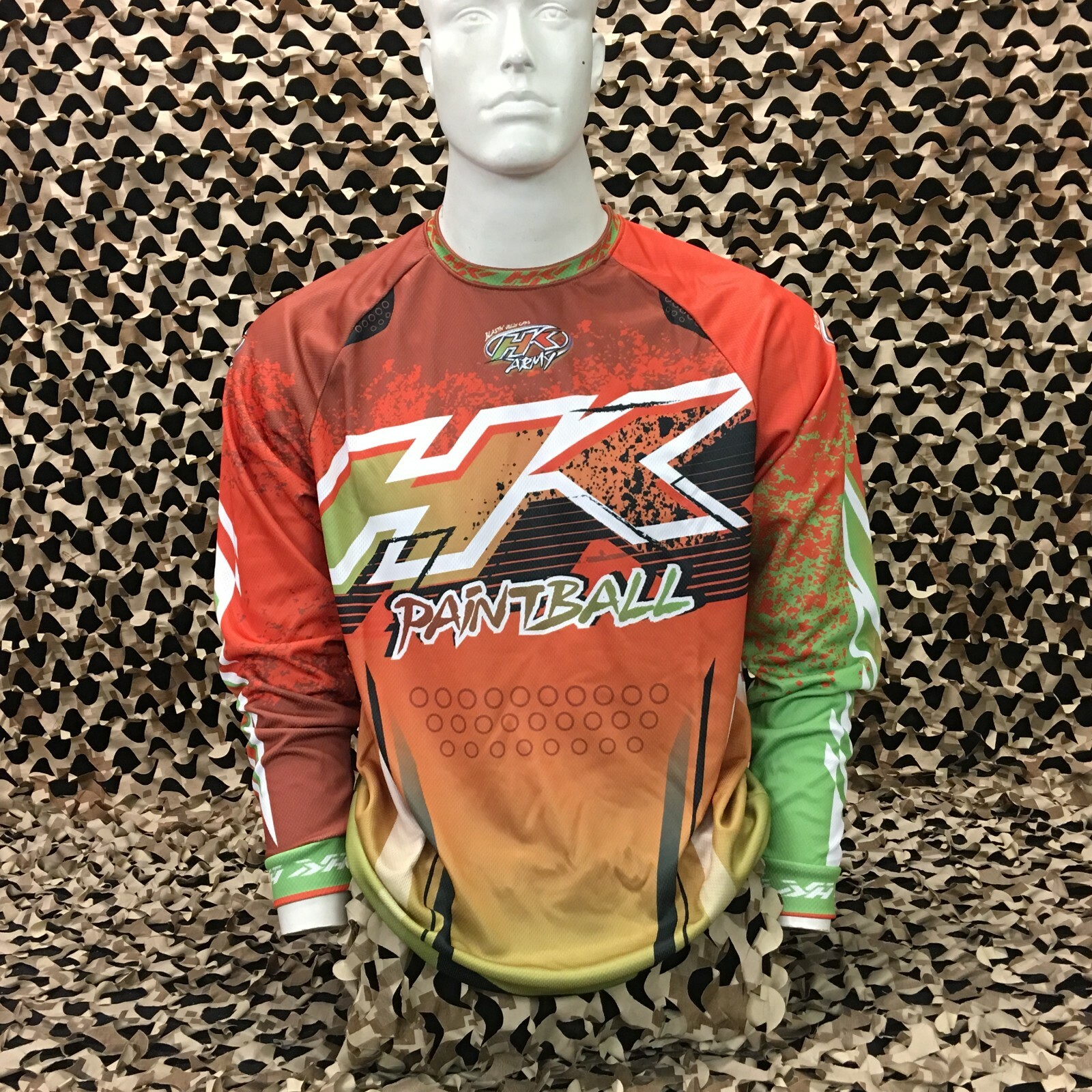 NEW HK Army Retro Paintball Jersey - Liquid Orange/Lime - Small