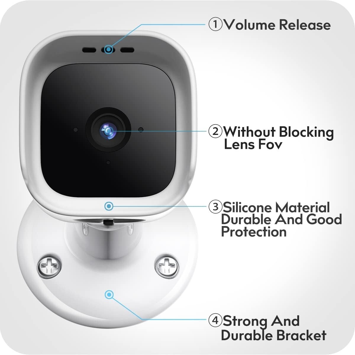 Blink Mini Wall Mount Bracket with Protective Case，Weather Proof 360 Degree P...
