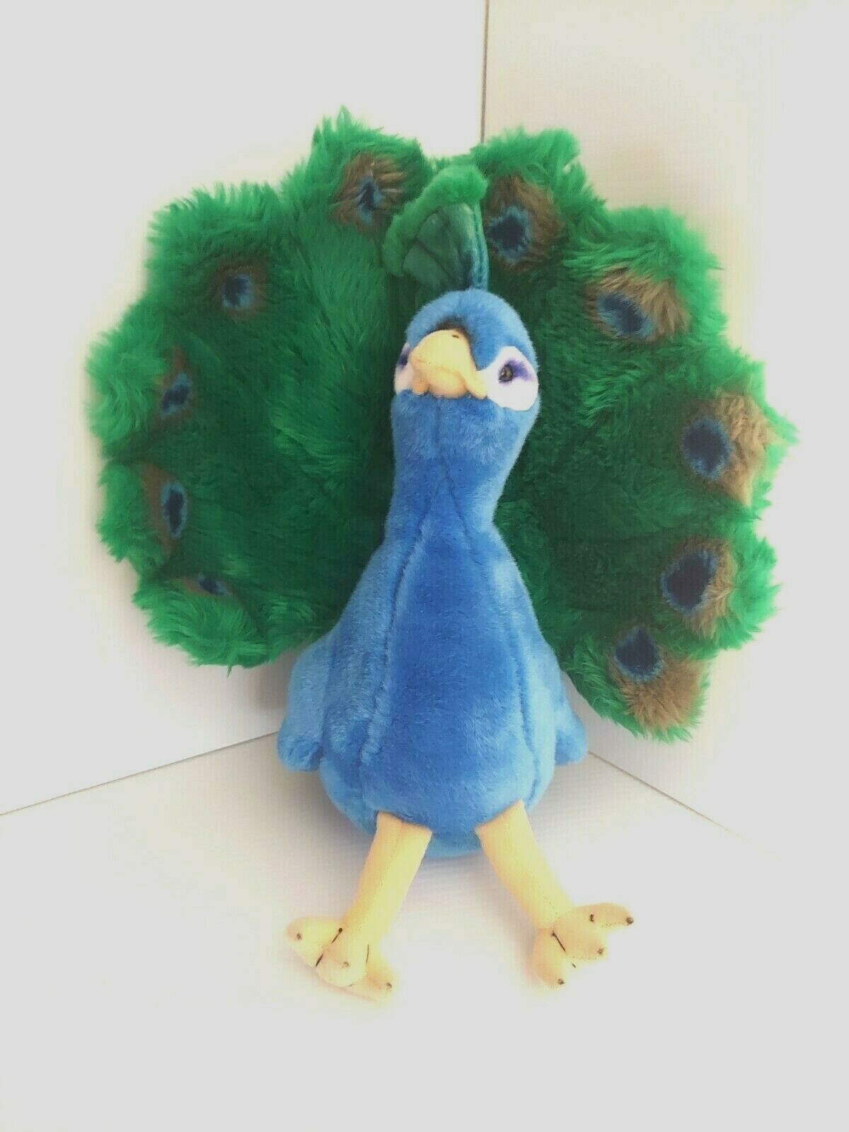 FAO Schwarz Toys R Us 2015 Peacock 14" Animal Bird Peafowl Plush Stuffed Animal