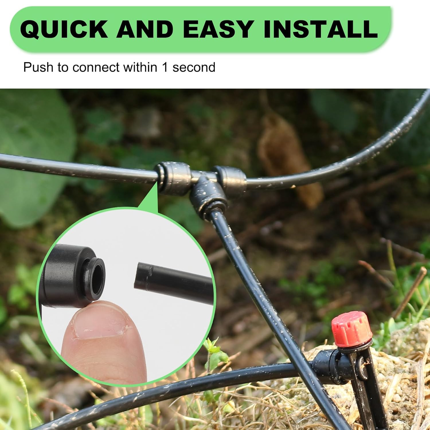 177FT Drip Irrigation Kit – 2026 New Quick-Connect Micro Irrigation System with