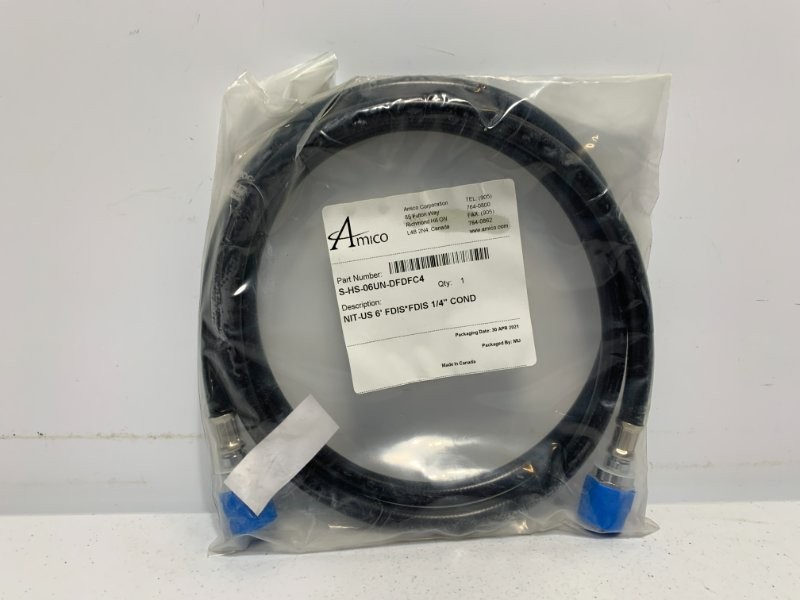 Amico S-HS-06UN-DFDFC4 Oxygen Hose 6' 1/4" Cond