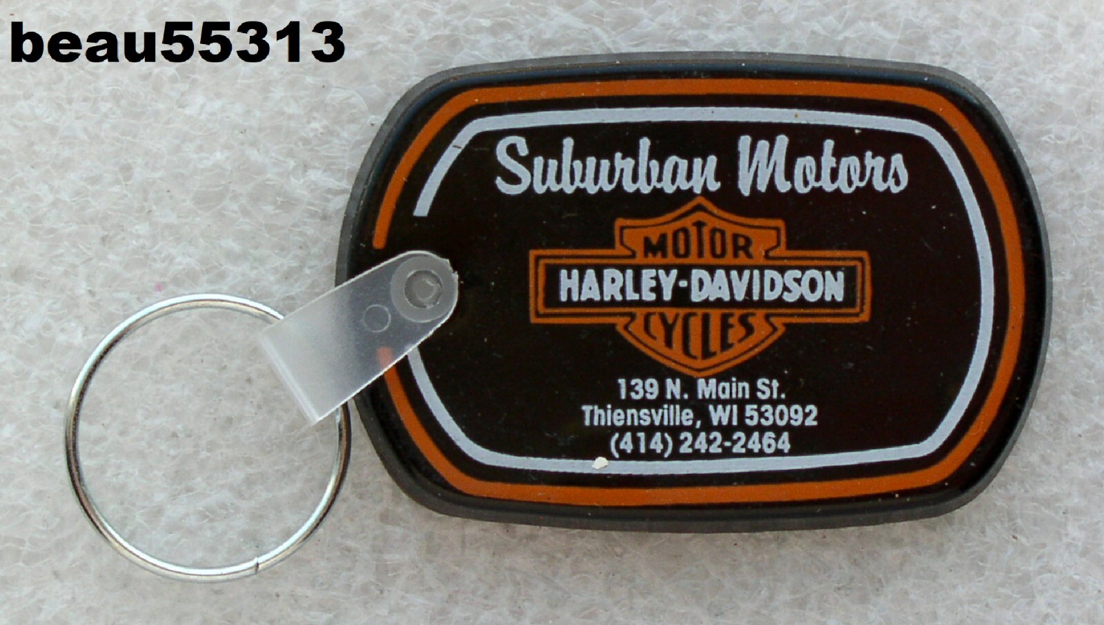 ⭐SUBURBAN MOTORS THIENSVILLE WISCONSIN HARLEY DAVIDSON DEALER KEY CHAIN FOB