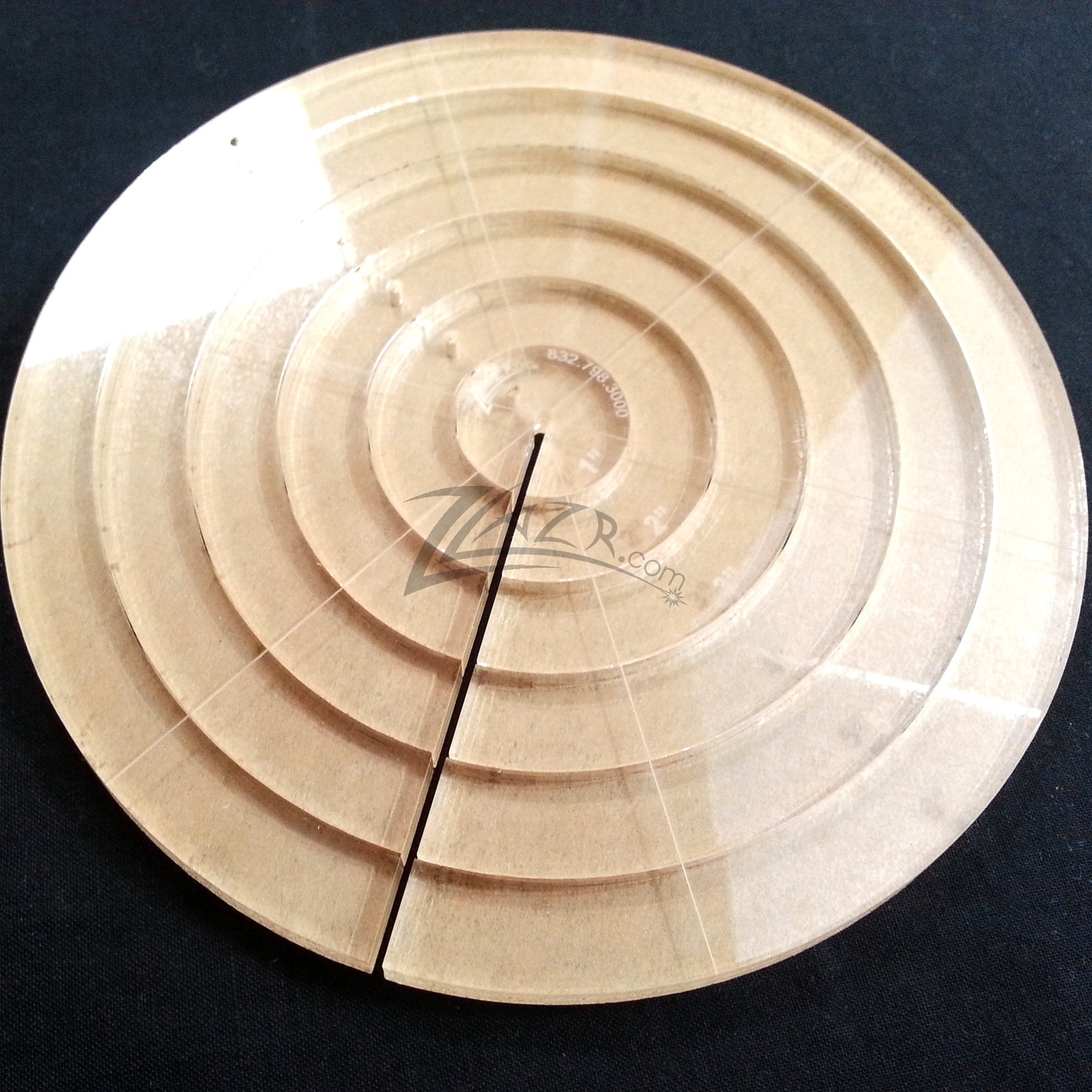 1/4" 1,2,3,4,5 +6" SLOT Circle Acrylic Template Plastic Nested Quilting Longarm