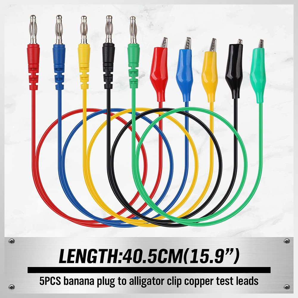 22Pc Back Probe Kit Multimeter Test Leads Alligator Clips Auto Diagnostic Tool