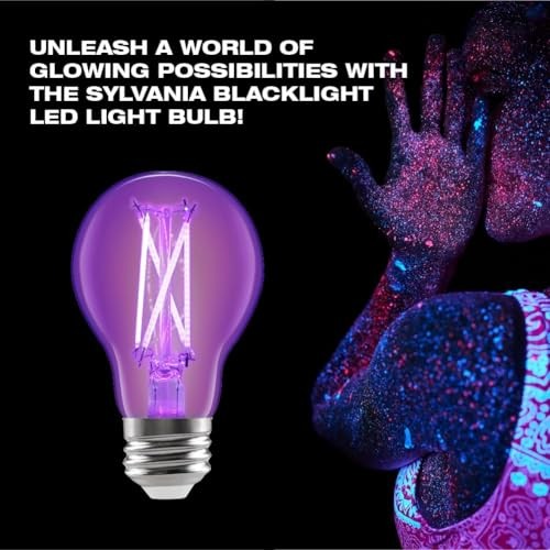 Sylvania Black Light LED Bulb, 7W, A19, Medium Base, Clear - 1