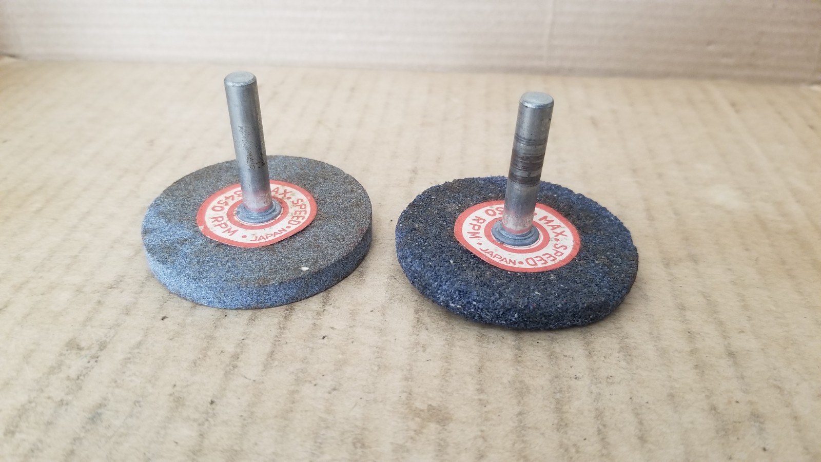 2pc Fuller Japan Grinding Wheel Drill attachment sharpening stone , VGC