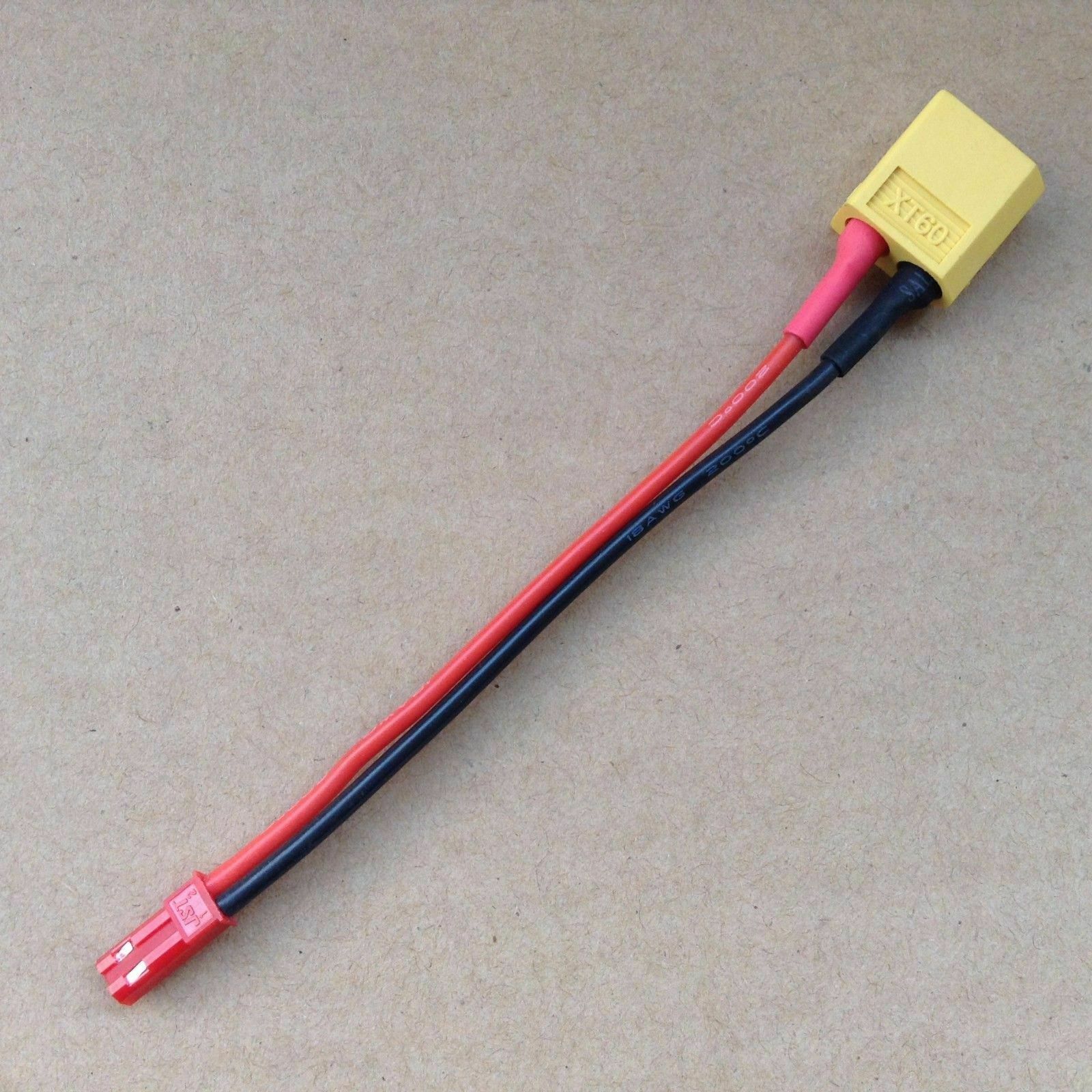 XT60 / XT-60 Male To JST Adapter with 10CM (4 inches) 18awg Wire
