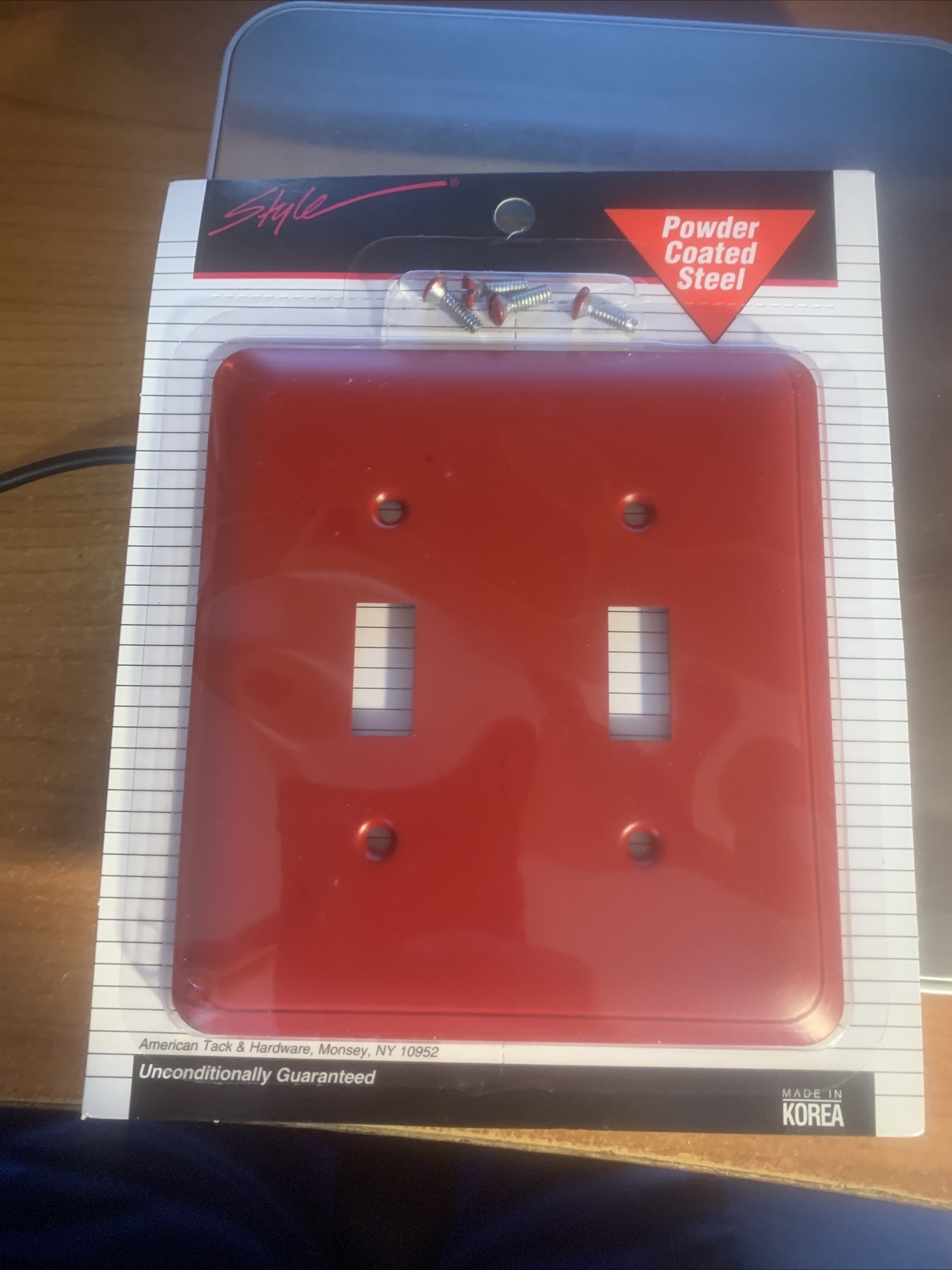 Amertac Wall Plate 935TTR...Red Powder Coated Steel...BRAND NEW