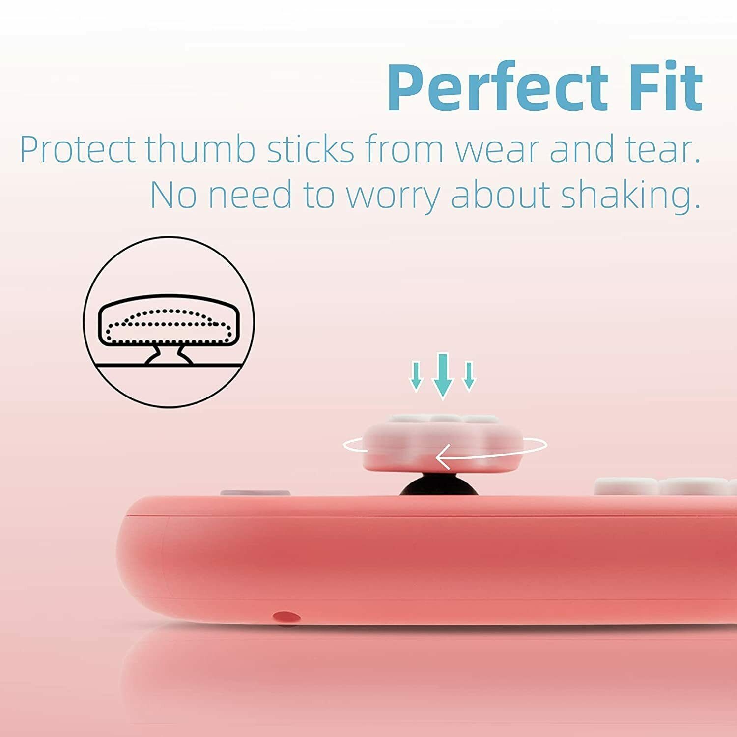 GeekShare Thumb Grips Analog Stick Caps for Nintendo Switch & Switch OLED &Lite