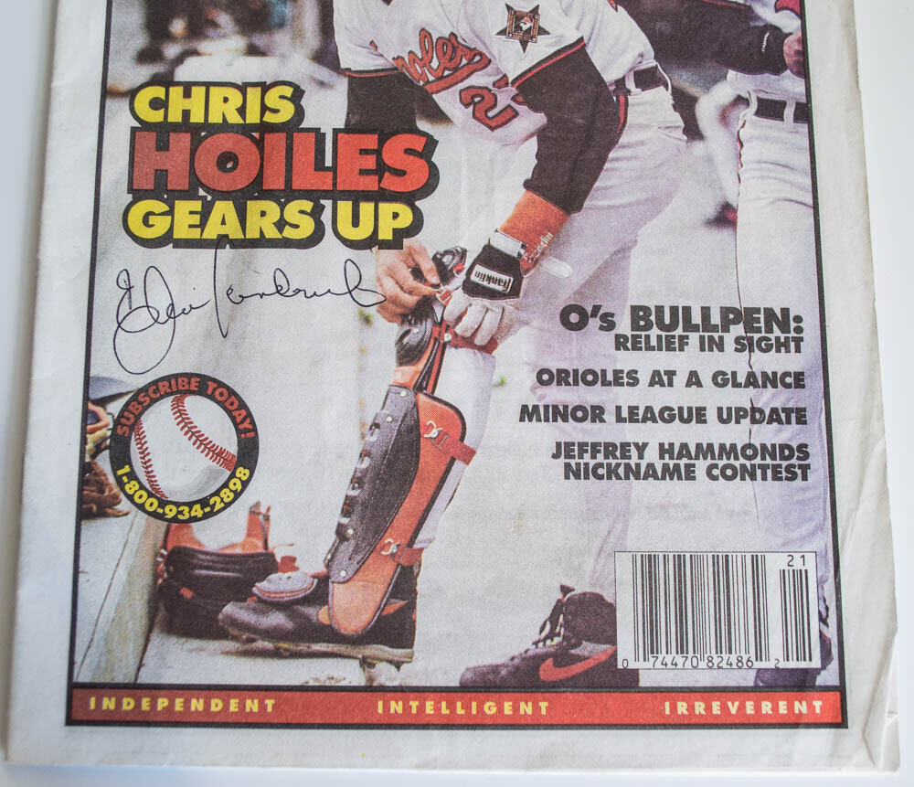 Baltimore Orioles Elrod Hendricks Auto Autograph 1994 Outside Pitch Program