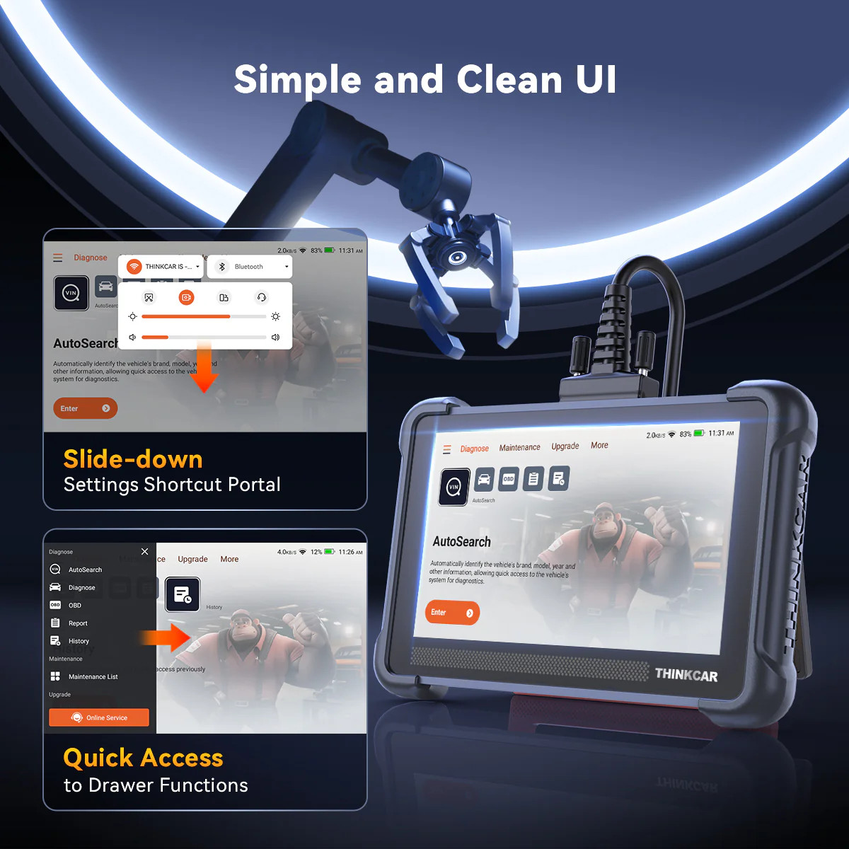 Thinkcar THINKSCAN 689 All Systems Car Diagnostic Tool OBD2 Scanner Active Test