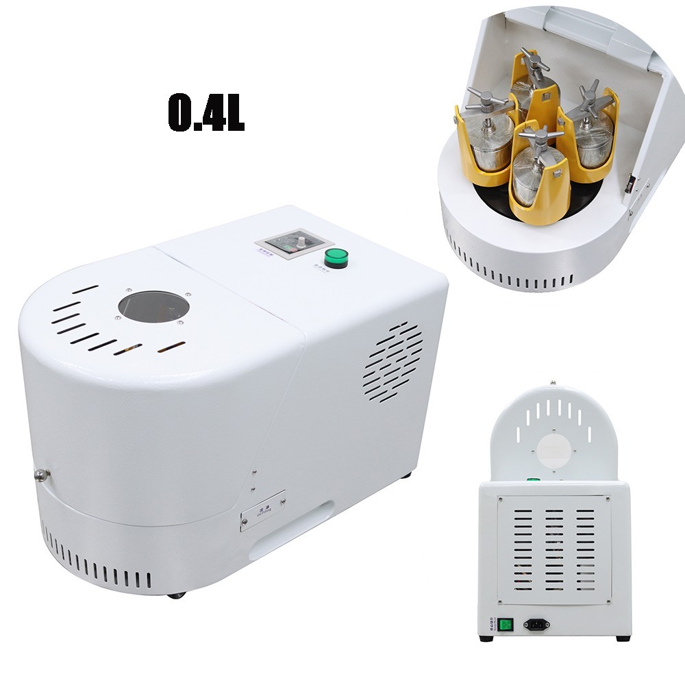 Planetary Ball Mill 100ml×4 with Stainless Steel Jars and Grinding Balls 110V
