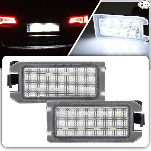 2pcs LED License Plate Light Lamp Assembly for 2014-2020 Grand Cherokee, 2014-20