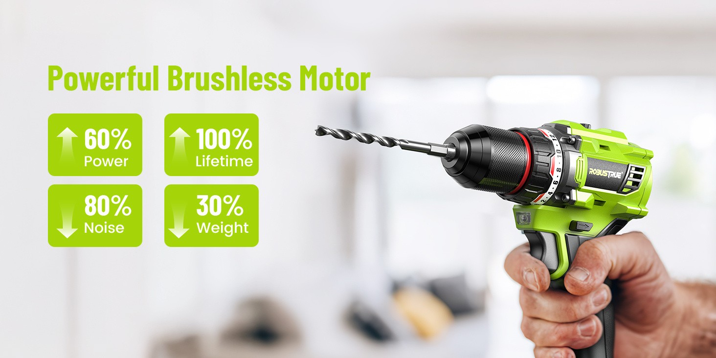 Robustrue 21V Cordless Drill & Impact Driver Combo Tool Set,