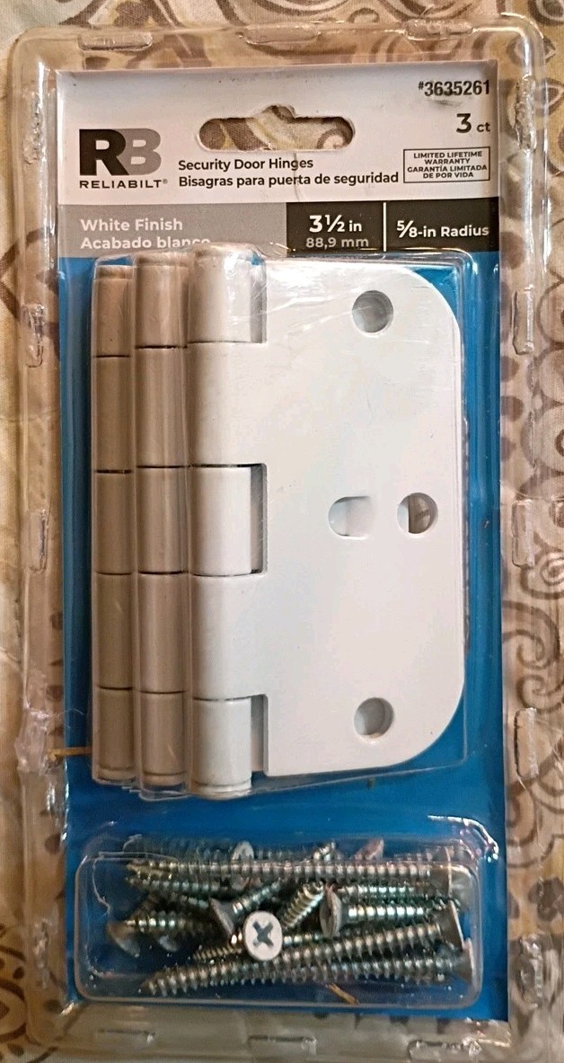 Reliability 3 1/2 in Door hinges 3635261 Pack Of 3 White Finish