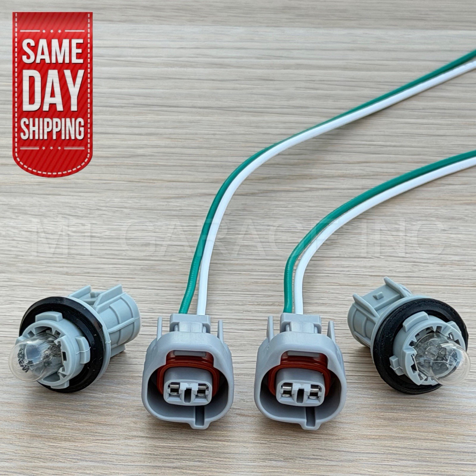 NEW 1993-1997 TOYOTA COROLLA FRONT SIDE MARKER CLEARANCE LIGHTS W/ CONNECTORS 2x