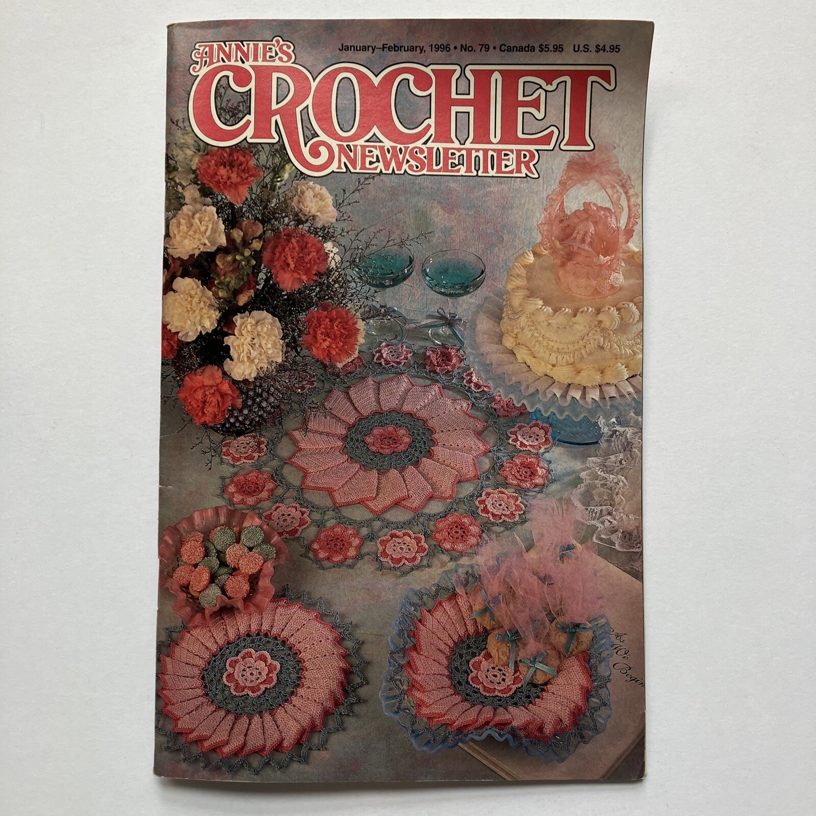 Annie's Favorite Crochet Number 79 Pocket Afghan Ribbed Slippers Jan/Feb 1996