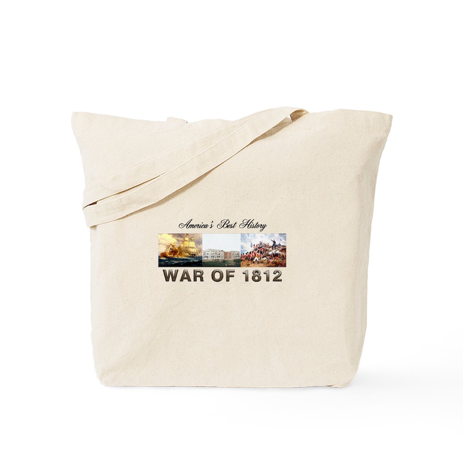 CafePress War Of 1812 Natural Canvas Tote Bag, Cloth Shopping Bag (590392704)