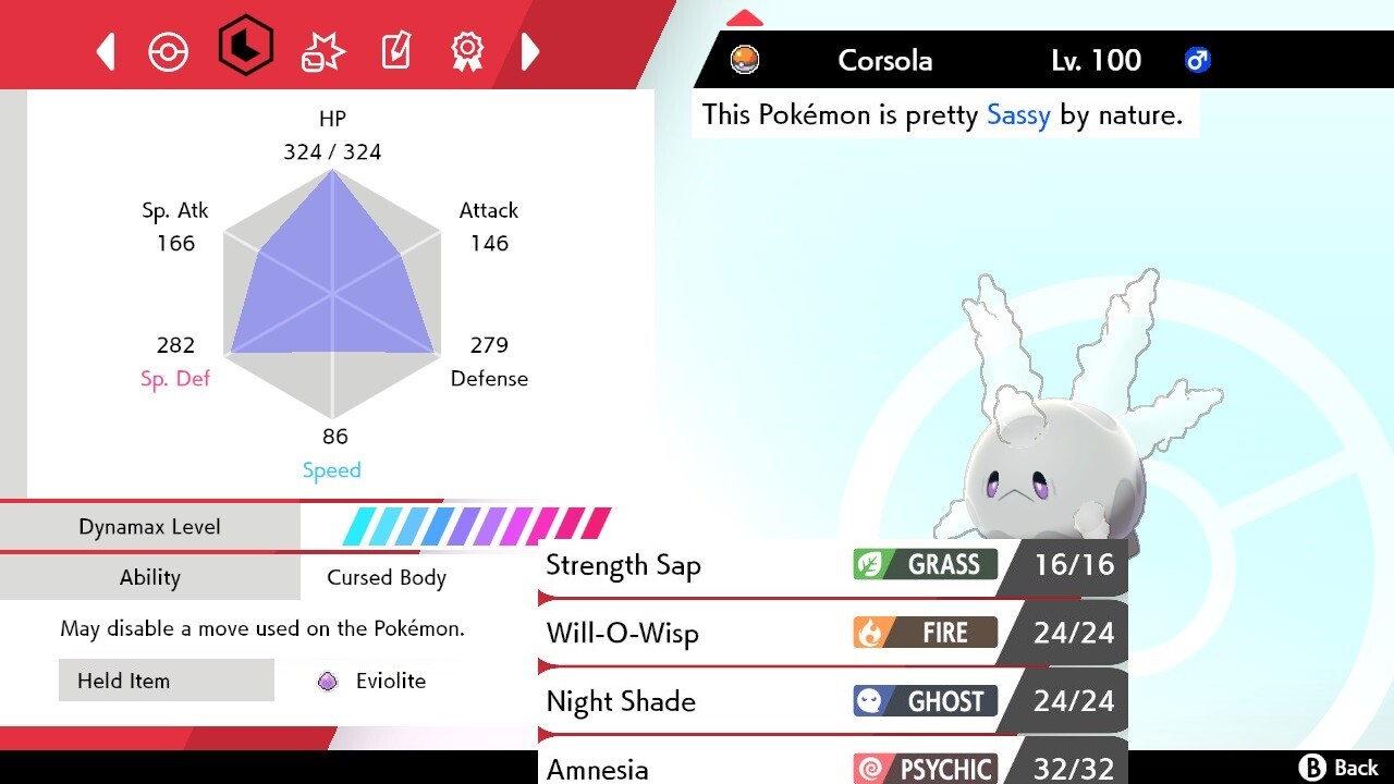 Pokemon Sword and Shield 6iv Shiny Galarian Corsola - FAST DELIVERY!