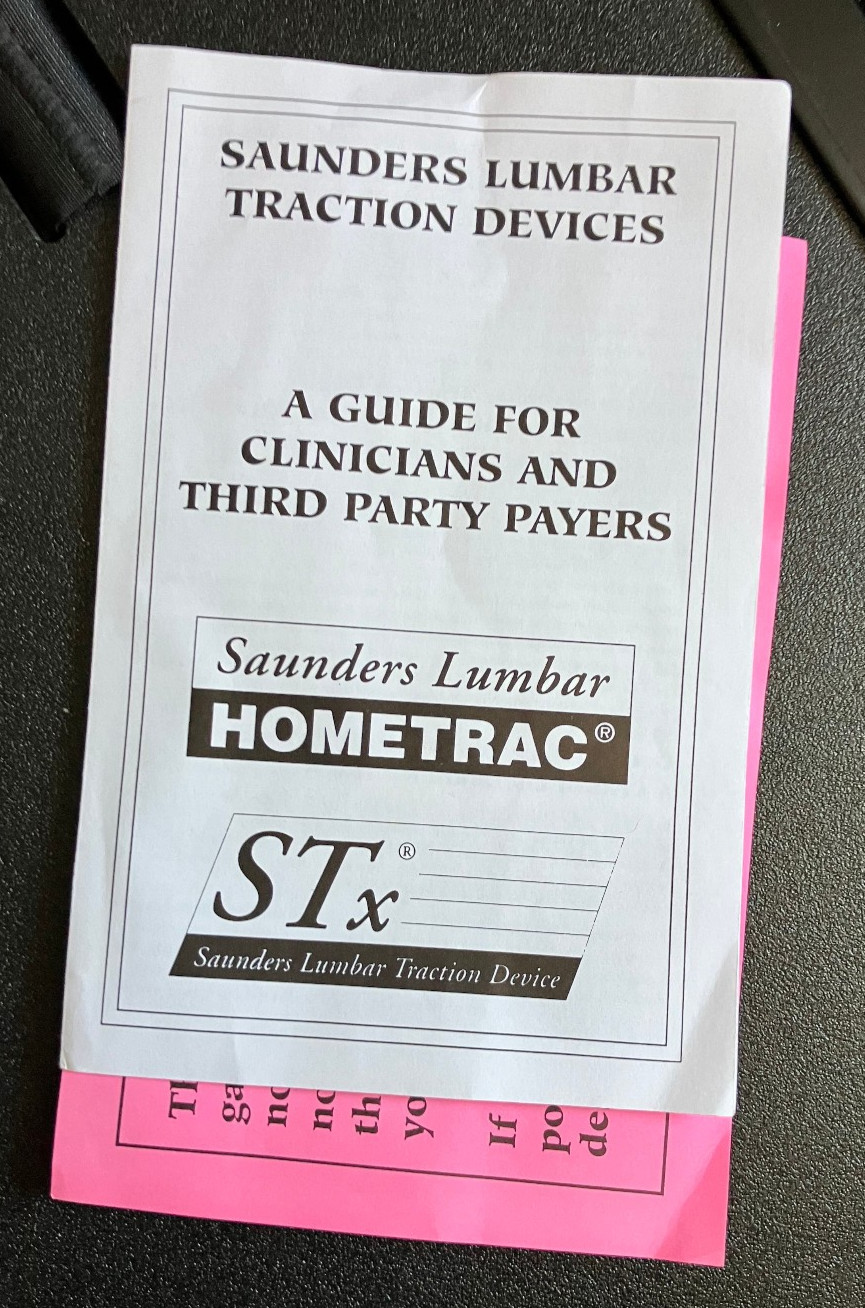 SAUNDERS Lumbar HOMETRAC Cervical Traction/Spinal Decompression Device