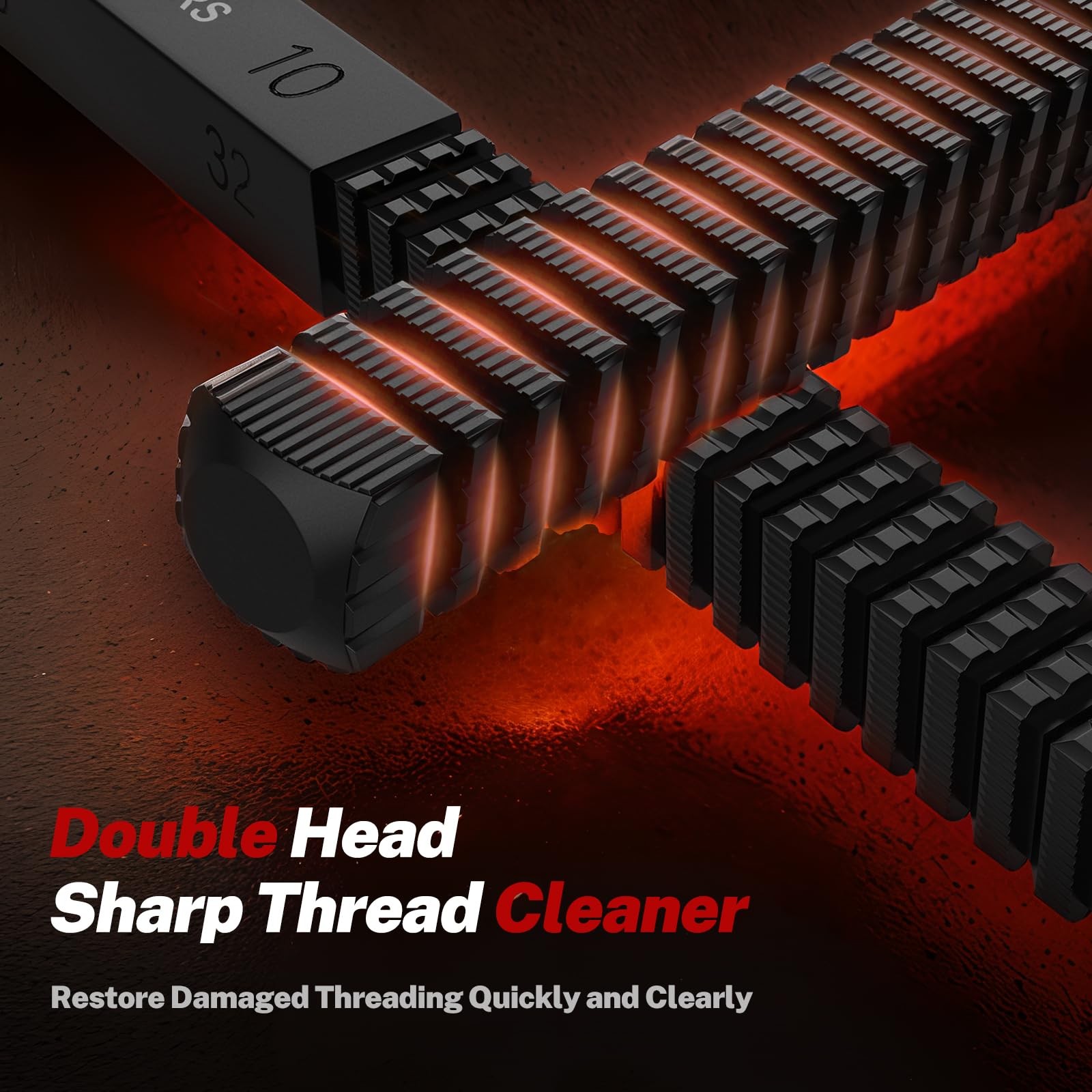 3-Pc Thread File Set, SAE Metric Thread Restorer Files, Thread Chaser Repair...
