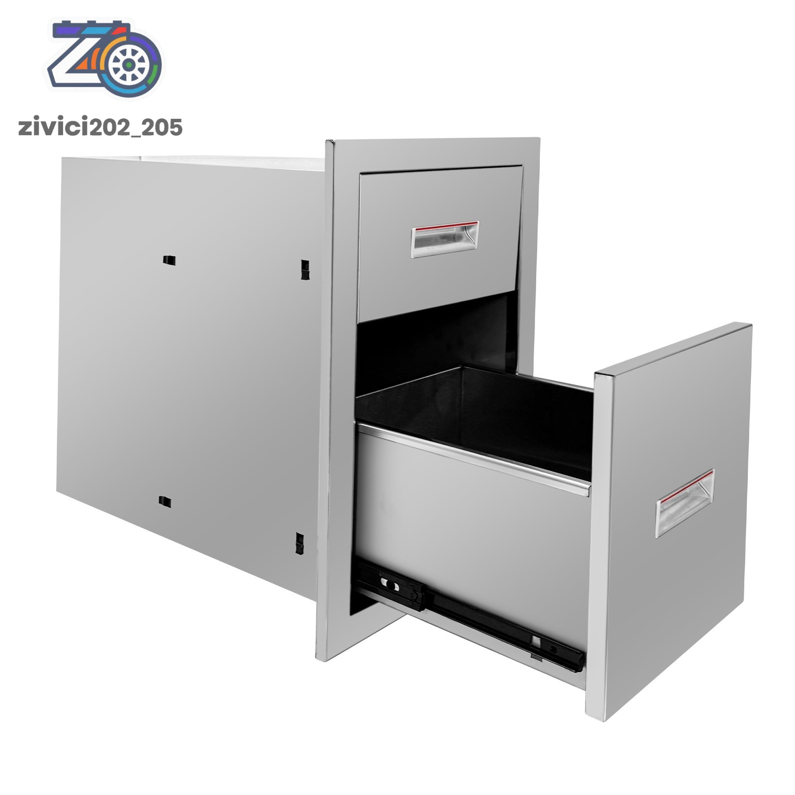 13"x20"x21" Garage/Kitchen Stainless Steel Drawer Organizer Heavy Duty Rustproof
