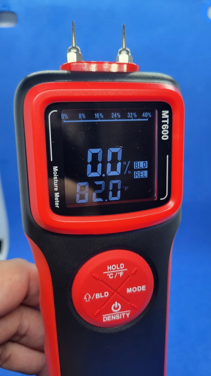 Wood Moisture Meter Detector MT600 Screen Red