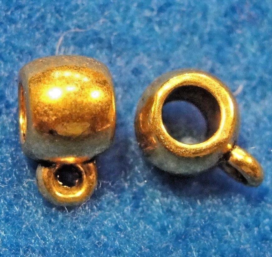 50Pcs. WHOLESALE Tibetan Antique Gold BAILS Smooth Charm Pendant Connector Q0119