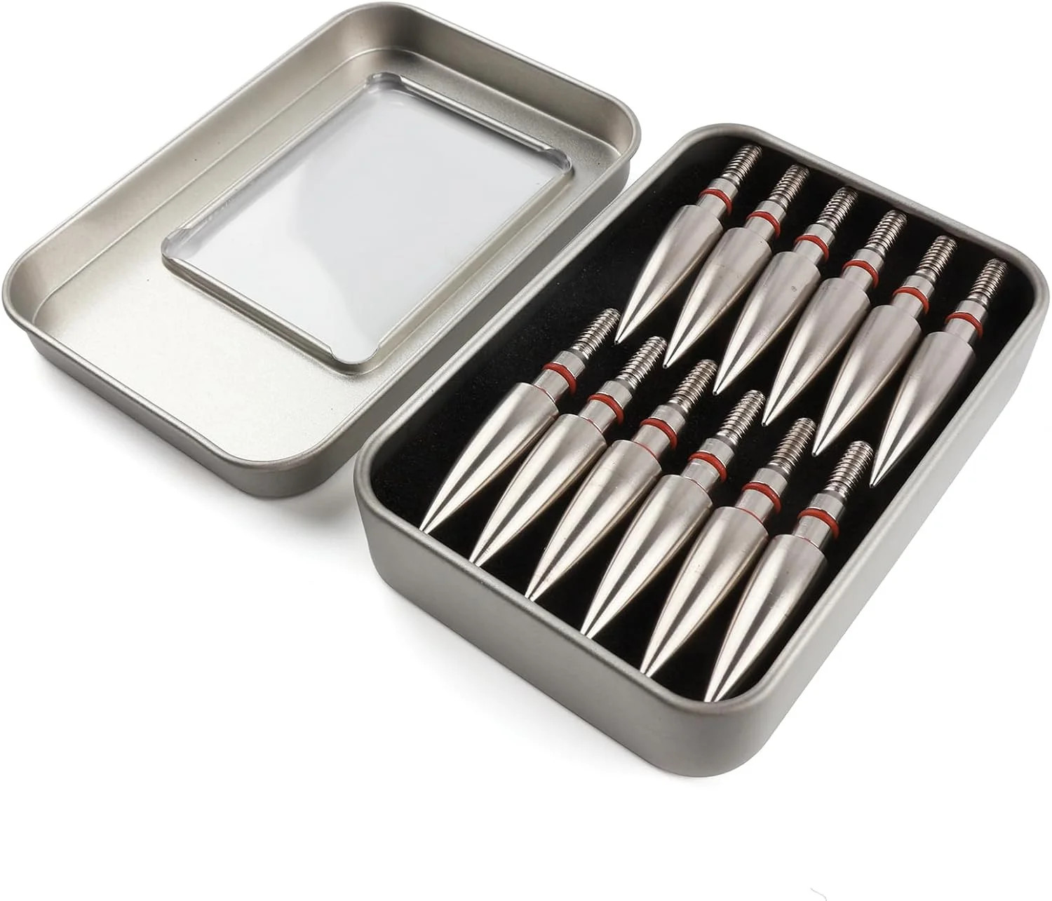 12pcs Archery Field Points 75/100/125 Grains Arrowheads Stainless Steel Field Ar
