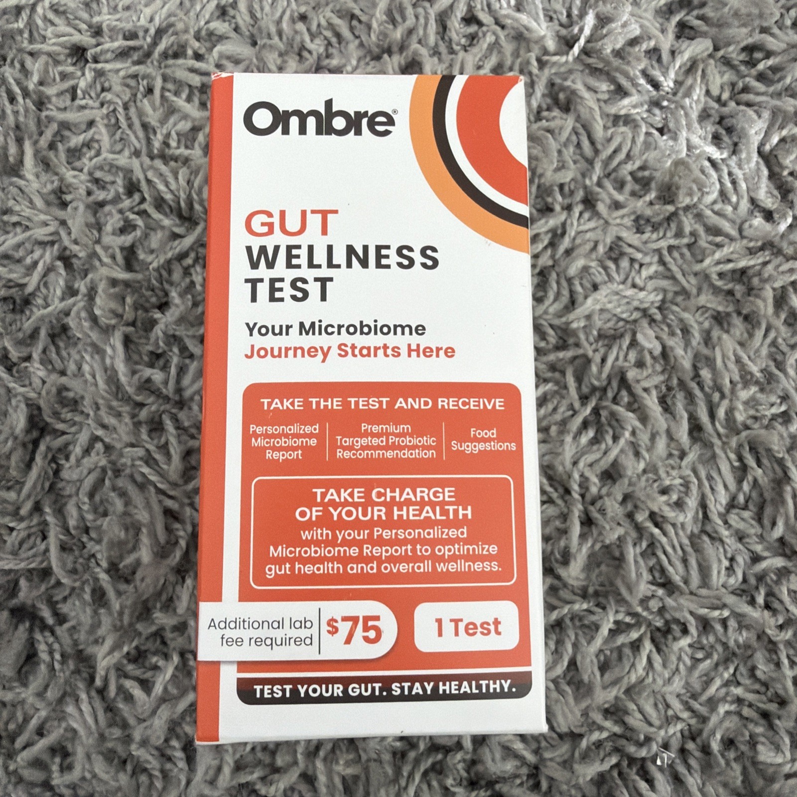 Ombre Gut Wellness Microbiome Home Test- EASY TO DO: Activate, Collect, Send 10z