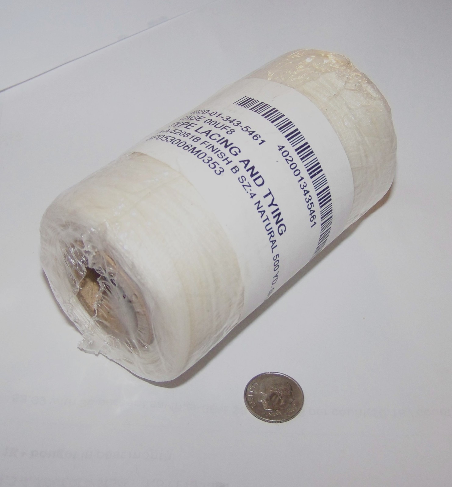 AIRCRAFT F15 C130 CONSOLIDATED CORDAGE A-A-52081B POLY WAX LACING /TY 1500' TAPE