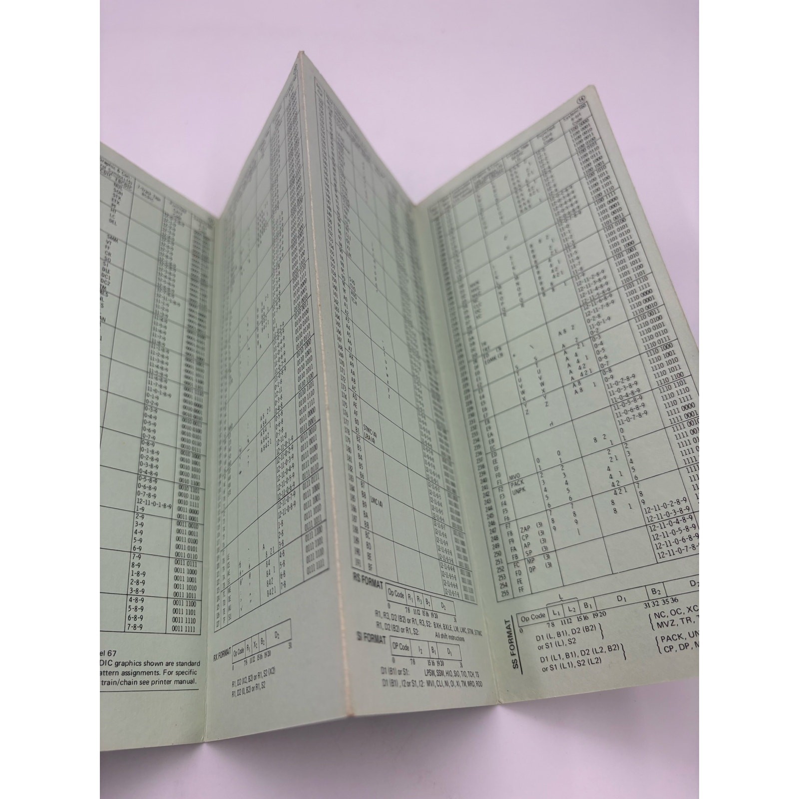IBM SYSTEM/360 REFERENCE DATA BROCHURE X20-1703-9 USED