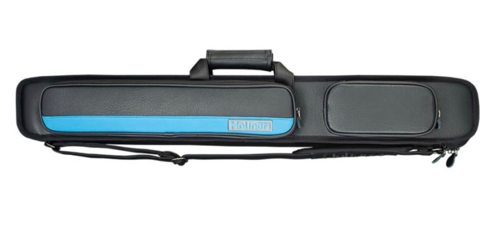 MOLINARI CUE CASE SOFT 2x4 BLACK / BLUE