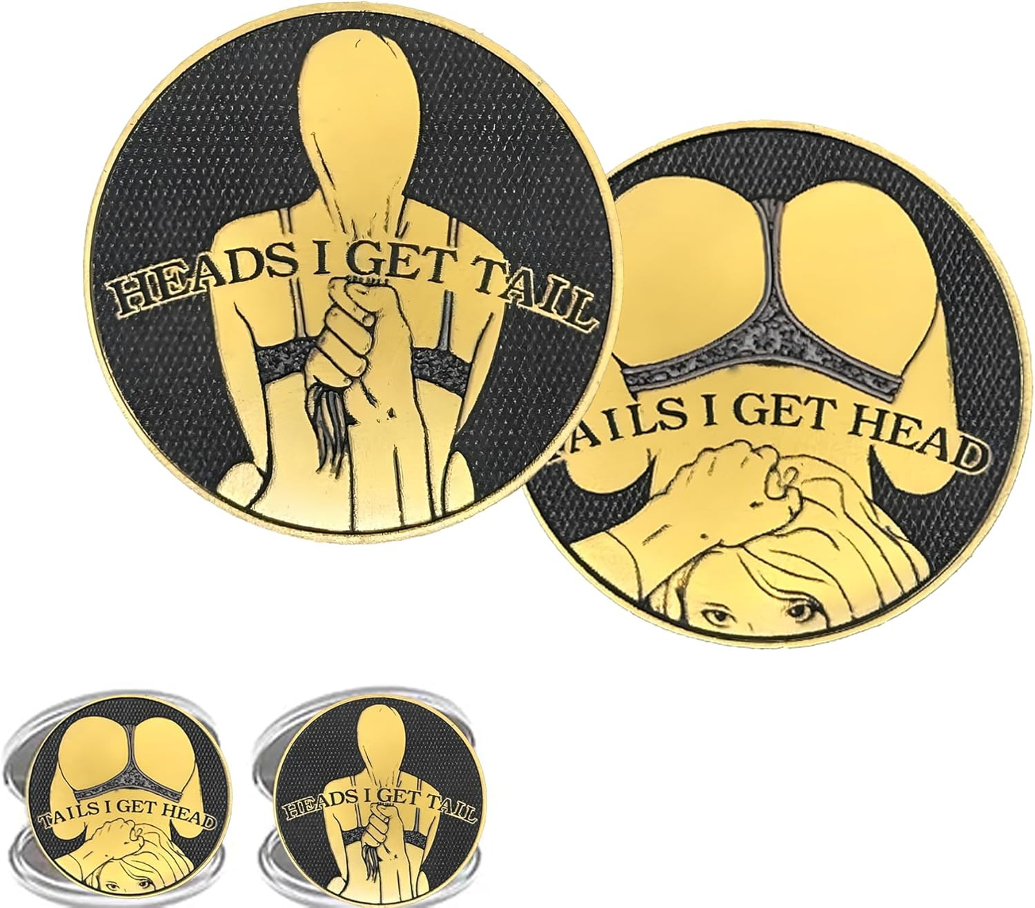 2025 2PCS Heads and Tails Coin, Heads I Get Tail Coin,Tails I Get Head Coin for