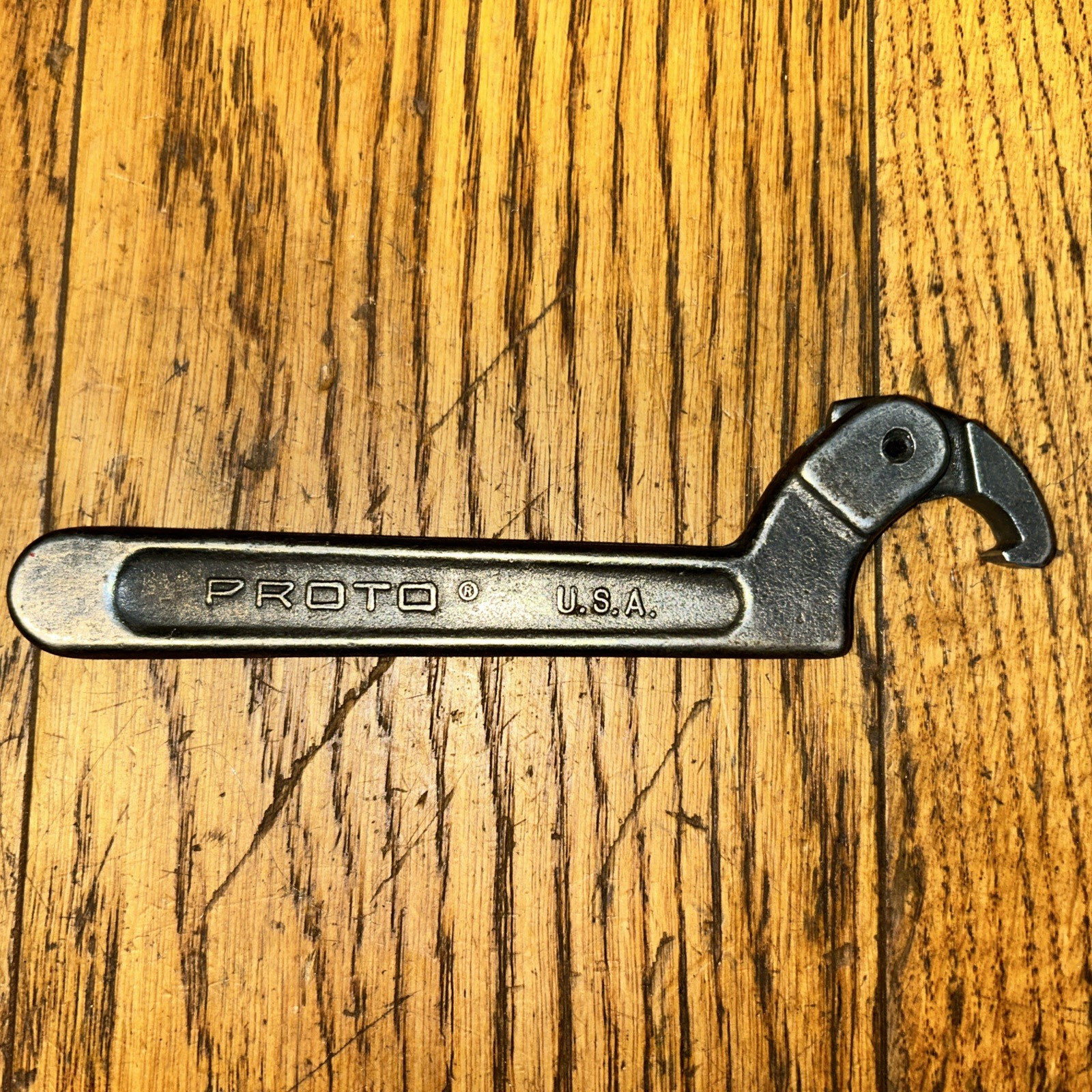 C471 PROTO Adjustable Hook Spanner Wrench 3/4-2". USA MADE, BLACK OXIDE