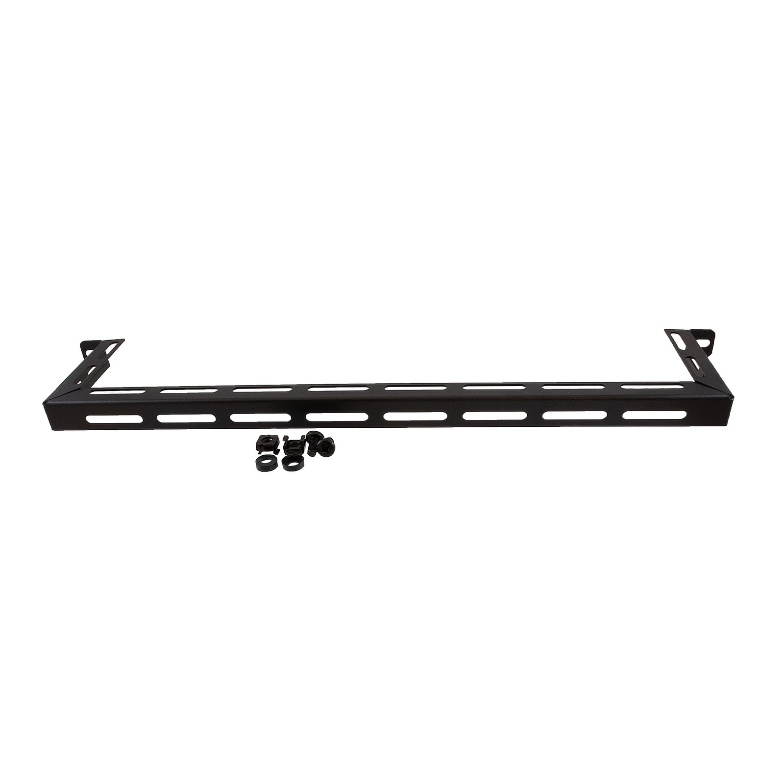NavePoint 19" Horizontal Mount Lacing Bar 4 Inch Depth, 5-Pack, Steel Cable