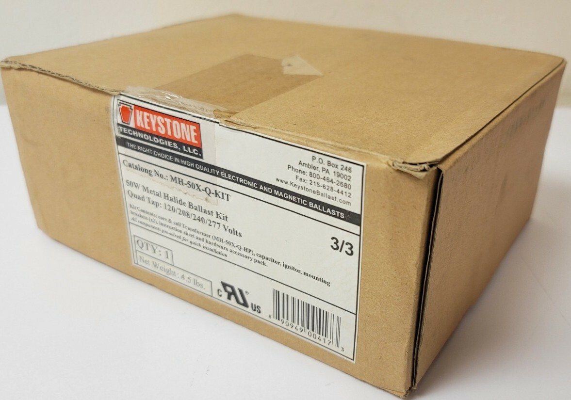 Keystone MH-50X-Q-KIT Metal Halide 50-Watt Ballast Kit 50W M110 Quad Tap