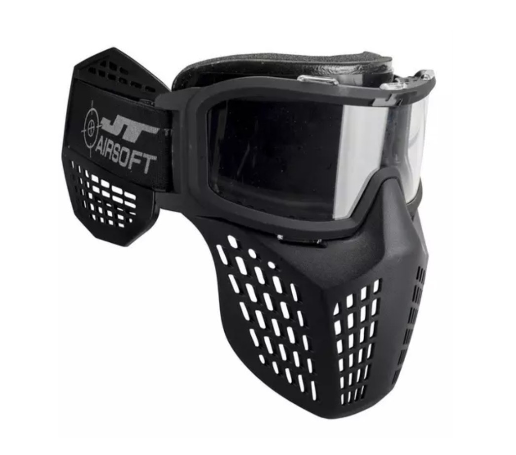 JT Elite Delta 3 Safety Mask For Low Impact Airsoft Paintbal Anti Fog Lens Black