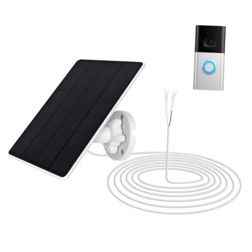Solar Panel Charger for Ri ng doorbell Camera, Compatible with Ring Video