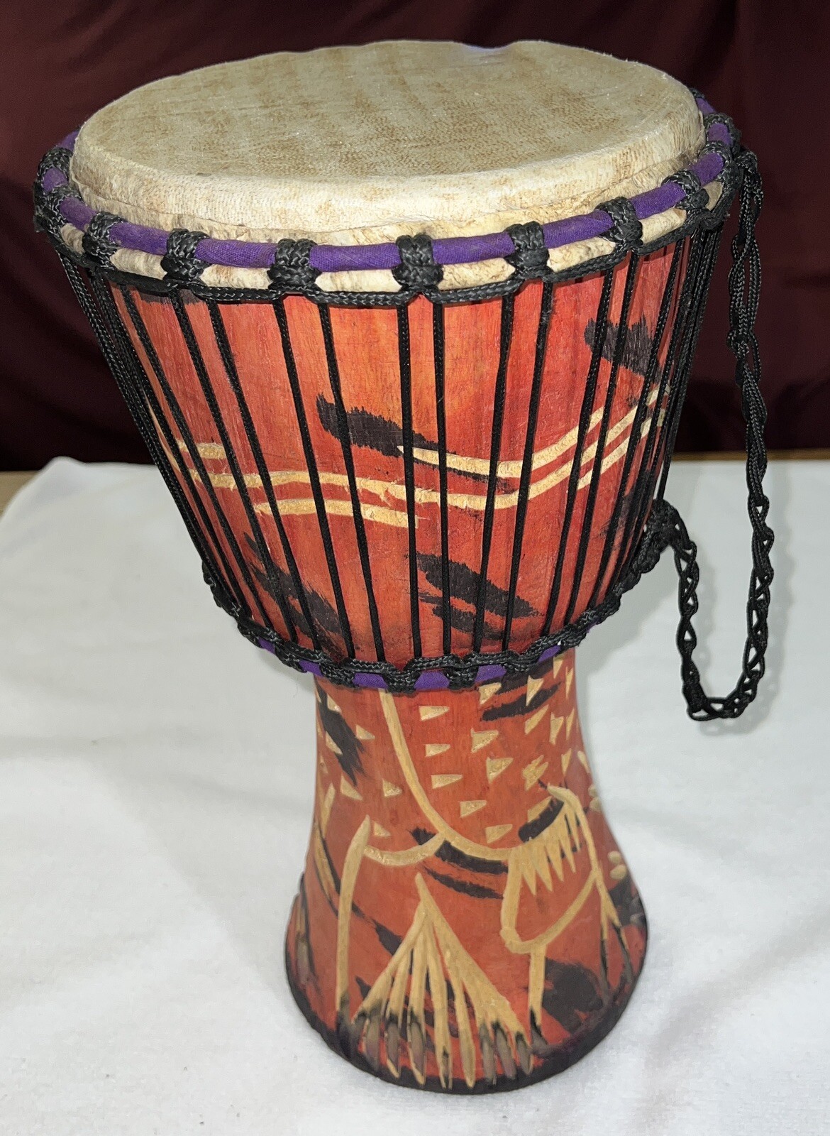 African Hand Drum Djembe Portable Adult Tambourine Percussion Instrument