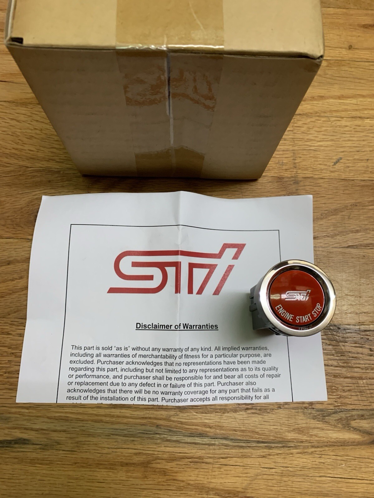 Push Start Button Without Status Light for Subaru BRZ STI - ST83031ST021