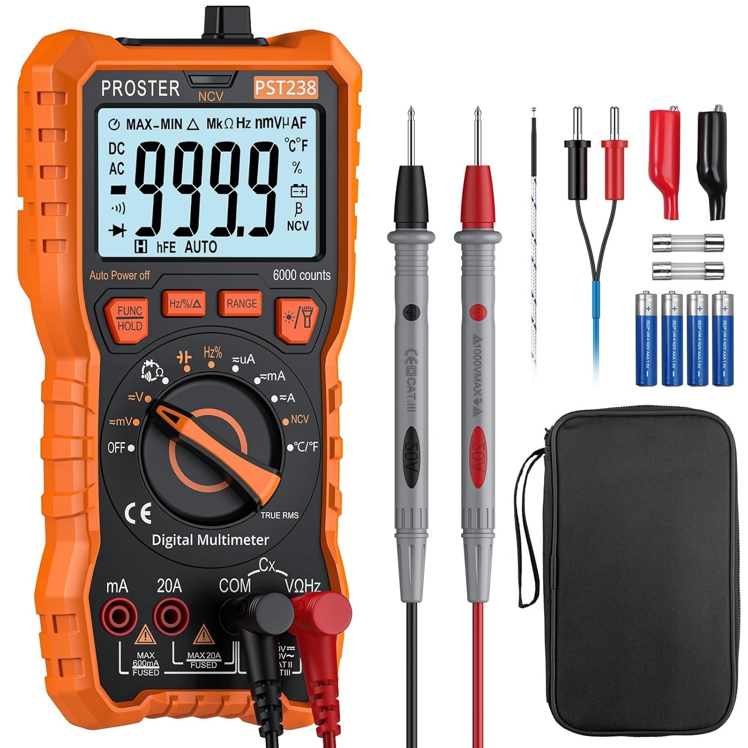 Digital Multimeter 6000 Count Trms Voltmeter Multimetro Digital Auto Range Multi