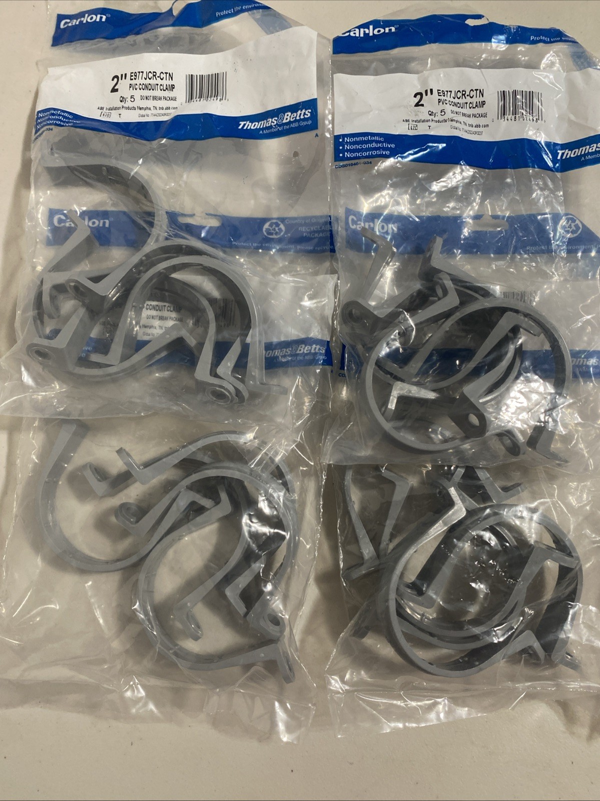 (4 Pack) Thomas & Betts Conduit Clamp Non Metallic 2 E977JCR-CTN