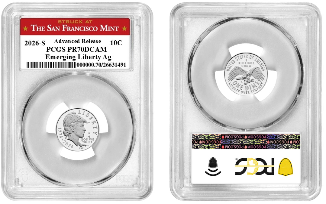 2026 S Silver Emerging Liberty 10C Ag PCGS PR70DCAM Advanced Release #98
