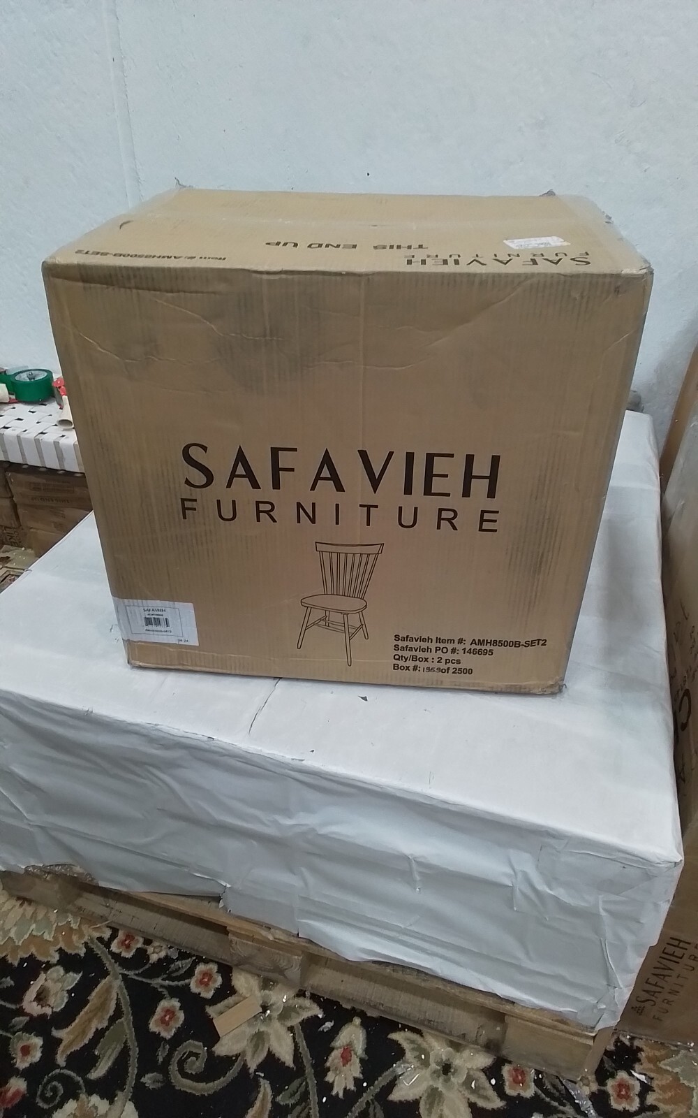 Safavieh PARKER SPINDEL SIDE CHAIR, Reduced Price 2172744990 AMH8500B-SET2